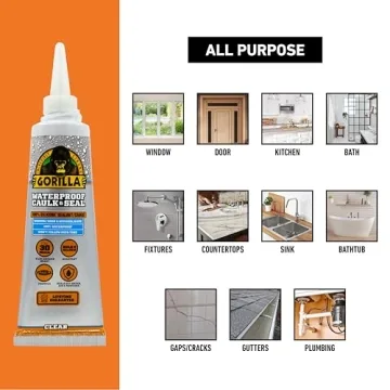 Gorilla Waterproof Caulk & Seal 100% Silicone Sealant for Any Project