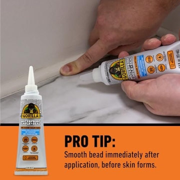 Gorilla Waterproof Caulk & Seal 100% Silicone Sealant for Any Project