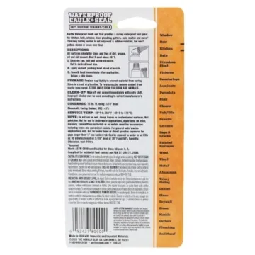 Gorilla Waterproof Caulk & Seal 100% Silicone Sealant for Any Project