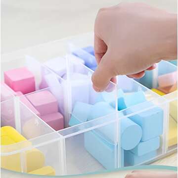 Sooyee Stackable Storage Container with 70 Compartments