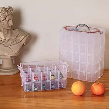 Sooyee Stackable Storage Container with 70 Compartments
