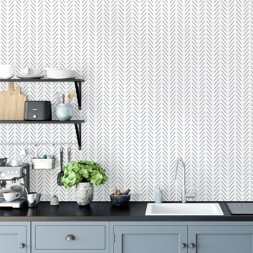 Erfoni Modern Peel and Stick Wallpaper for Effortless Home Makeover