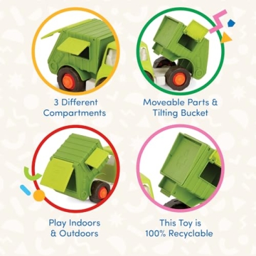 Battat Recycling Truck - Eco-Friendly Toy for Toddlers
