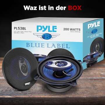Pyle 5.25” Car Sound Speakers - 200 Watt Peak Power