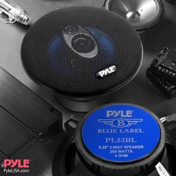 Pyle 5.25” Car Sound Speakers - 200 Watt Peak Power