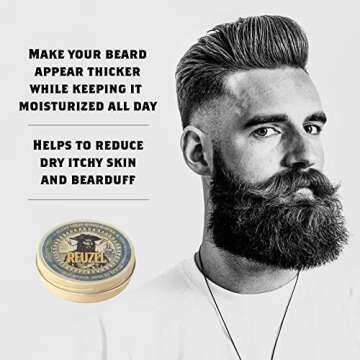 Reuzel Beard Balm, Wood & Spice, Masculine Scent, 1.3 oz