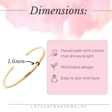 Elegant Modern Twisted Square Cuff Bracelet in Gold Fill