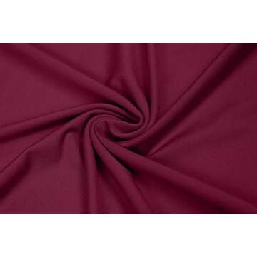 ioiom Women Fall Pure Color Maxi Skirt Bodycon Midi Skirt Wine XXL