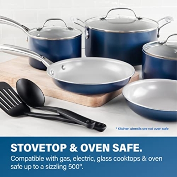 Granitestone Blue 10 Piece Nonstick Cookware Set