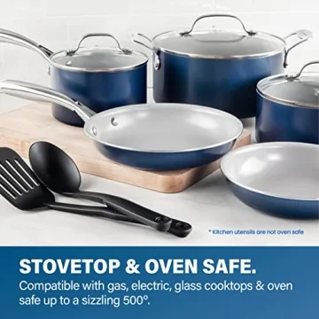 Granitestone Blue 10 Piece Nonstick Cookware Set