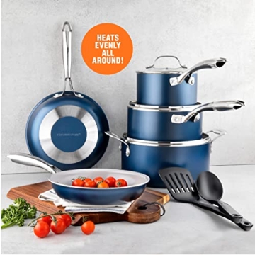 Granitestone Blue 10 Piece Nonstick Cookware Set