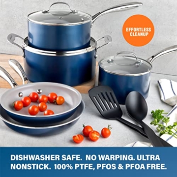 Granitestone Blue 10 Piece Nonstick Cookware Set