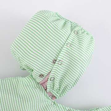 THOVSMOON Toddler Gingham Seersucker Life Jacket Cover