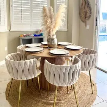 DREAMODERN Round Dining Table for 4-6 - Stylish & Durable