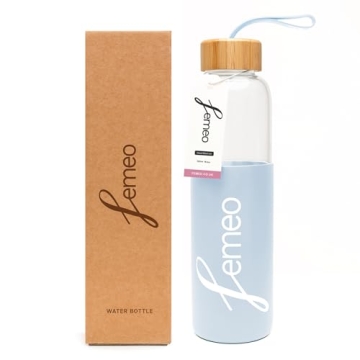 Femeo® Eco-Friendly 18oz Glass Water Bottle for Women