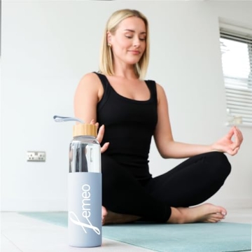 Femeo® 18oz Eco-Friendly Glass Water Bottle