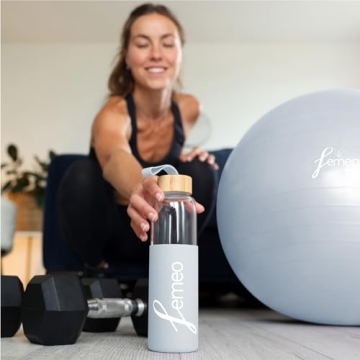 Femeo® 18oz Eco-Friendly Glass Water Bottle