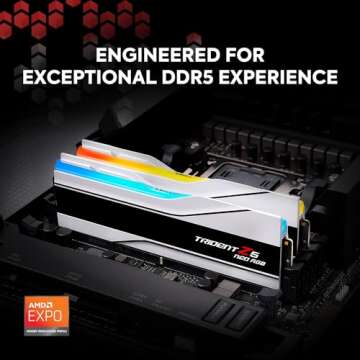G.SKILL Trident Z5 Neo RGB Series (AMD Expo) DDR5 RAM 32GB (2x16GB) 6000MT/s CL30-36-36-96 1.35V Des...