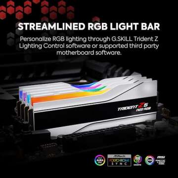 G.SKILL Trident Z5 Neo RGB Series (AMD Expo) DDR5 RAM 32GB (2x16GB) 6000MT/s CL30-36-36-96 1.35V Desktop Computer Memory UDIMM - Matte White (F5-6000J3036F16GX2-TZ5NRW)