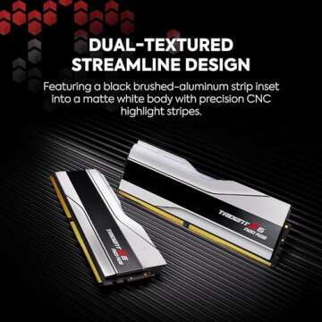 G.SKILL Trident Z5 Neo RGB Series (AMD Expo) DDR5 RAM 32GB (2x16GB) 6000MT/s CL30-36-36-96 1.35V Desktop Computer Memory UDIMM - Matte White (F5-6000J3036F16GX2-TZ5NRW)