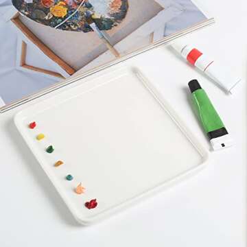 FABUNESS Stackable Ceramic Watercolor Palette - 2 Pack