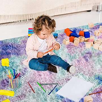 Luxurious Shaggy Faux Fur Area Rug - Soft, Colorful, Durable