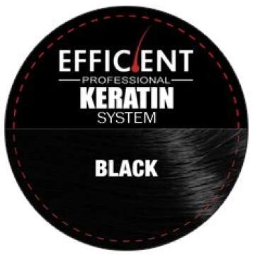 EFFICIENT Keratin Hair Building Fibers, Hair Loss Concealer Net Wt. 28gm / 0.98 oz (Black)