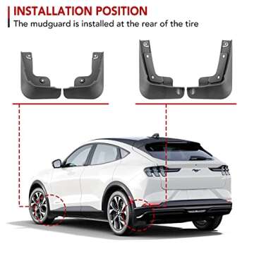 BASENOR Mustang Mach-E Mud Flaps for 2021 2022 Models
