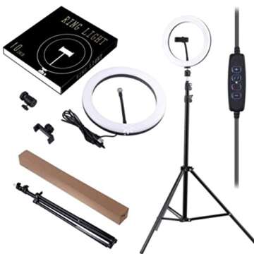 Diva Ring Light Super Nova 18" Dimmable w/ 6' Stand - Professional Studio Lighting Kit for YouTube, Facebook Live, Twitch, Photography, and Beauty Blogging