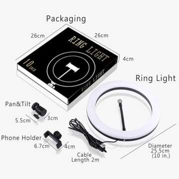 Diva Ring Light Super Nova 18" Dimmable w/ 6' Stand - Professional Studio Lighting Kit for YouTube, Facebook Live, Twitch, Photography, and Beauty Blogging