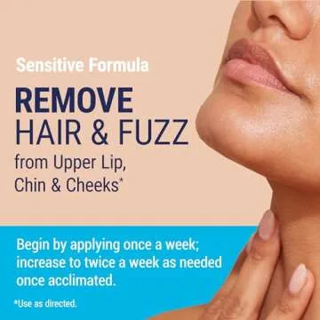 NAIR Exfoliating Facial Hair Removal Cream for Women - Smooth Skin Solution with Collagen for Sensitive Skincare