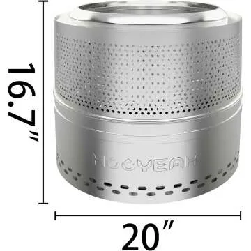 Smokeless Fire Pit – Portable 20" Stainless Steel Design