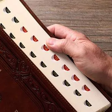 KJV Large Print Study Bible with Thumb Tabs and Ribbons