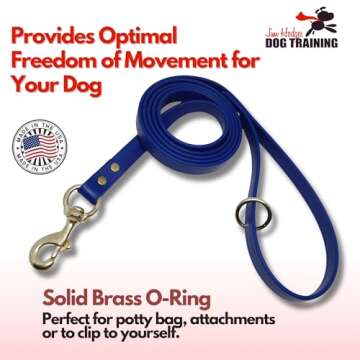 Jim Hodges Dog Training Gummy Leash - Ultimate Durability & Comfort for Training