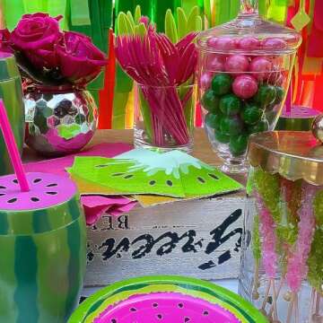 Tutti Frutti Fruit Print Beverage Napkin Set of 16 - Summer Party Supplies