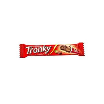 Ferrero Tronky 5 Bars Crunchy Wafer with Hazelnuts and Chocolate Filling, Pack of 1 Individually Wrapped Ferrero Tronky Candy Box_AB