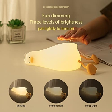 Duck Night Light for Kids Cute Rechargeable Lamp
