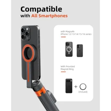 TODI 65" Magnetic Tripod with Remote for iPhone