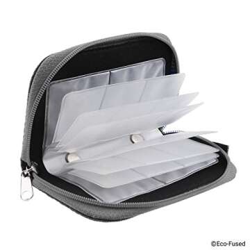 Eco-Fused Memory Card Case - Fits up to 22x SD, SDHC, Micro SD, Mini SD and 4X CF - Holder with 22 Slots (Black & Grey / 22 Slots - 2 Pack)