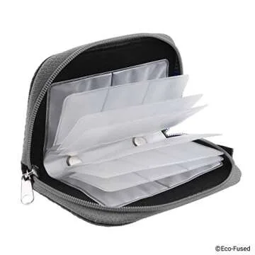 Eco-Fused Memory Card Case - Fits up to 22x SD, SDHC, Micro SD, Mini SD and 4X CF - Holder with 22 Slots (Black & Grey / 22 Slots - 2 Pack)