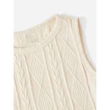 Verdusa Women's 2 Piece Outfit Textured Crop Tank Top and Skinny Short Sets Beige XS