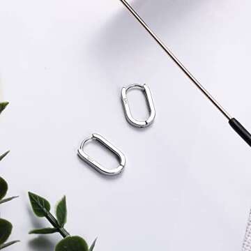 LUTER S925 Sterling Silver Hoop Earrings for Women