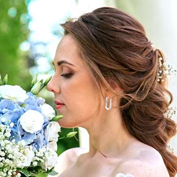 LUTER S925 Sterling Silver Hoop Earrings for Women