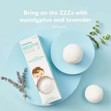 Frida Baby Natural Vapor Bath Bombs for Toddlers & Kids, Eucalyptus Essential Oil Bath Bombs for Aromatherapy, 3 Count