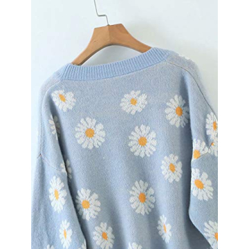 Floral Knitted Sweater Cardigan for Stylish Women