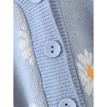 Floral Knitted Sweater Cardigan for Stylish Women