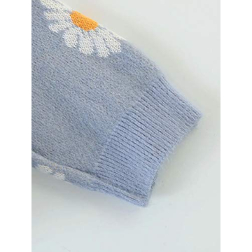 Floral Knitted Sweater Cardigan for Stylish Women