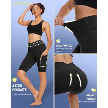 Stylish CAMPSNAIL 4 Pack Biker Shorts for Women with Pockets – Perfect High Waist Tummy Control Ac...