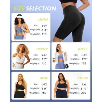 CAMPSNAIL 4 Pack Women's Biker Shorts with Pockets