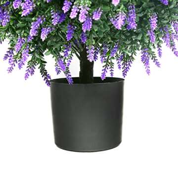 Sunnyglade Artificial Lavender Topiary Ball Tree Set